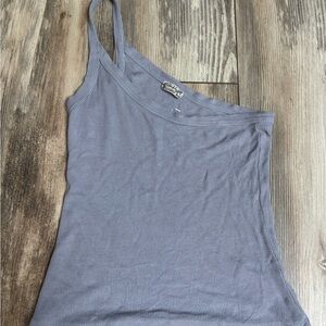 Zara One-Shoulder Blue Camisole